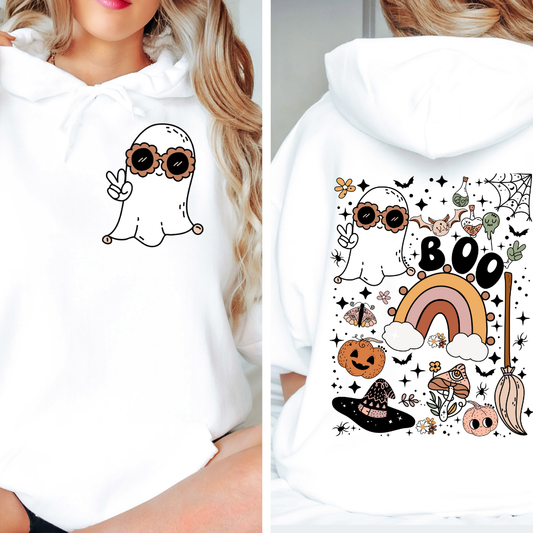 Retro Halloween Elements Hoodie Sweatshirt