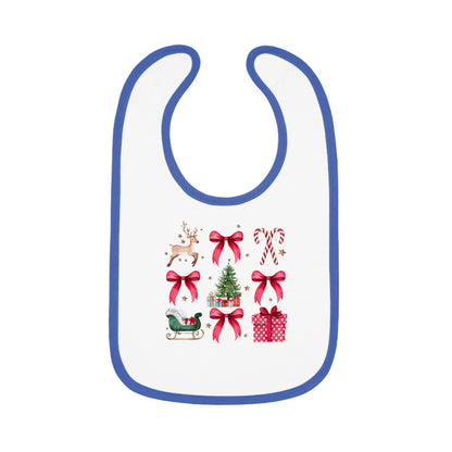 Coquette Christmas Baby Bib