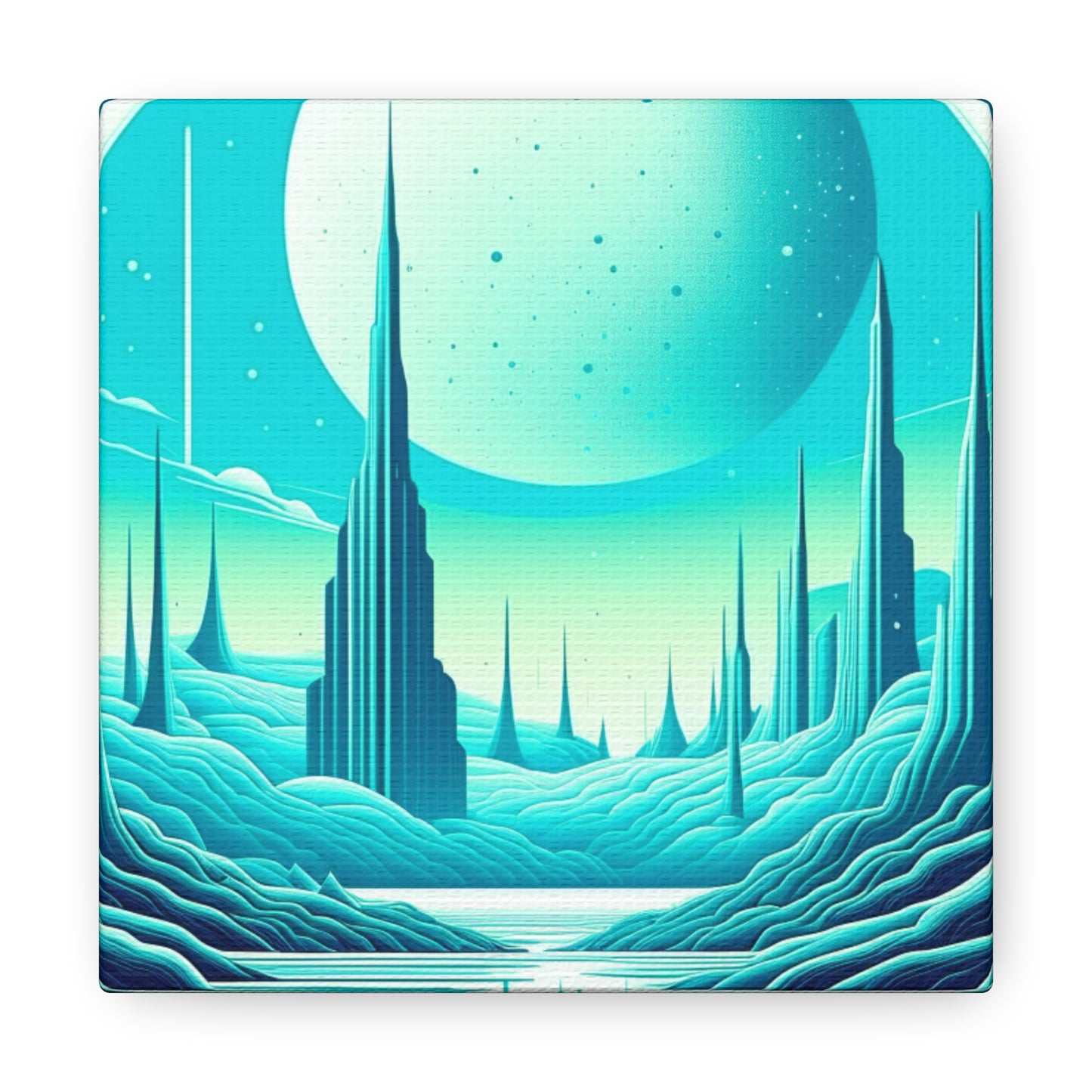 Space City Canvas Wall Art