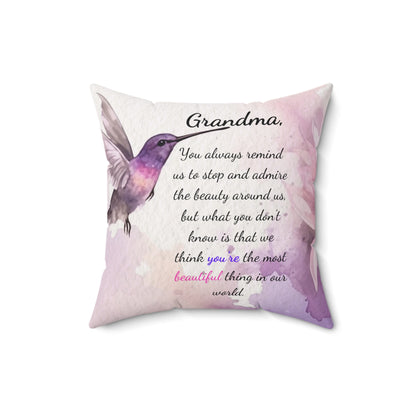 Grandmother Square Pillow for Mother's Day, Grandparent's Day, Birthday, Christmas