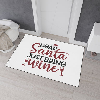 Dear Santa Just Bring Wine Heavy Duty Floor Mat