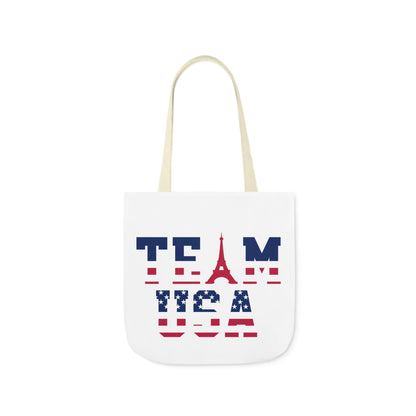 Team USA Paris Olympics Canvas Tote Bag, 5-Color Straps