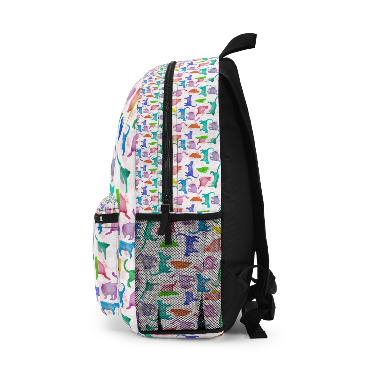 Colorful Cat Design School Backpack