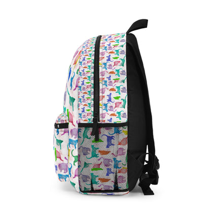 Colorful Cat Design School Backpack