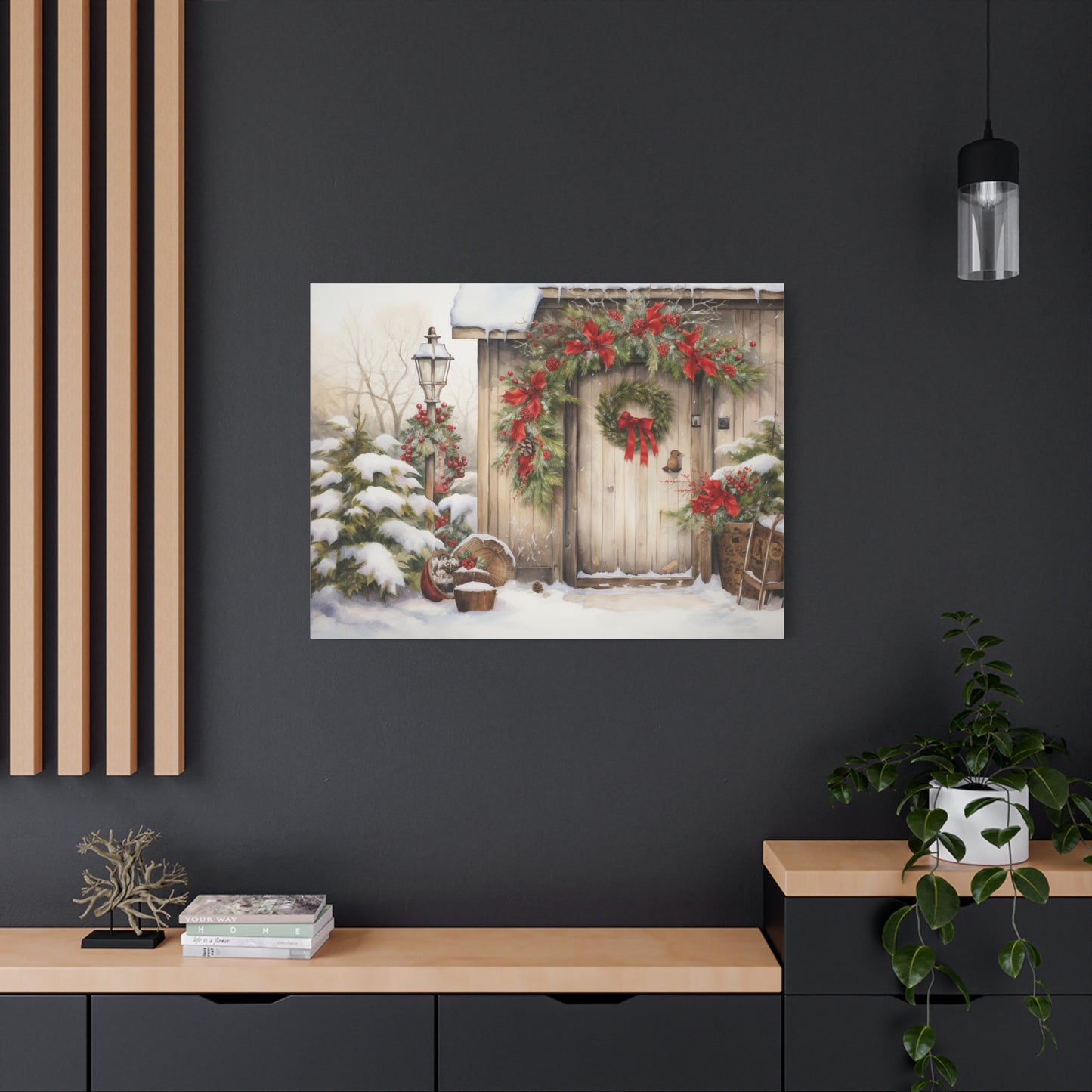 Christmas Door Matte Canvas