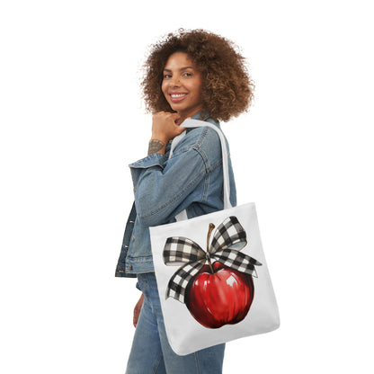 Teacher Apple Canvas Tote Bag