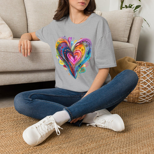 Unisex Watercolor Heart Softstyle T-Shirt