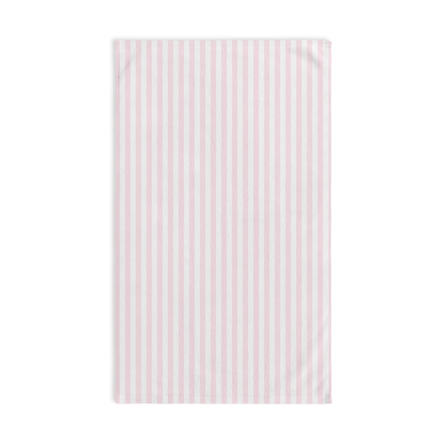 Coquette Pink and White Striped Hand Towel