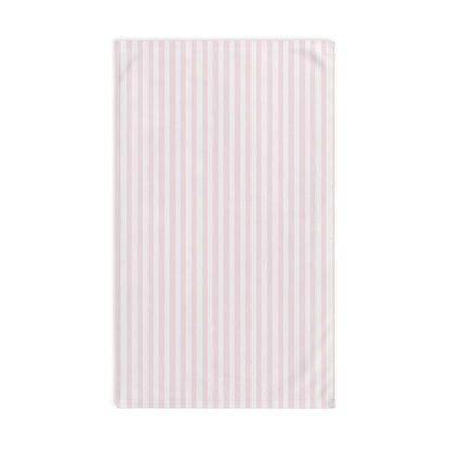 Coquette Pink and White Striped Hand Towel