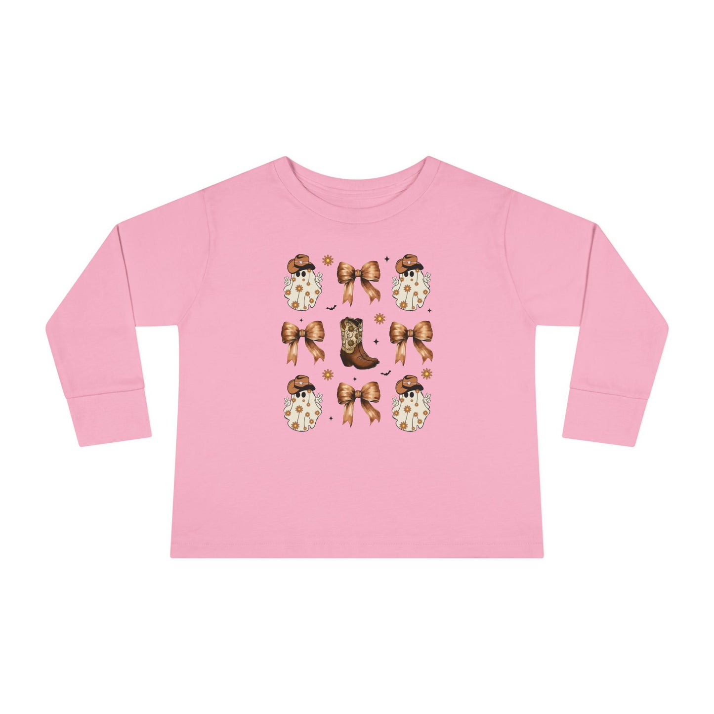 Coquette Cowboy Ghosts Toddler Long Sleeve Tee