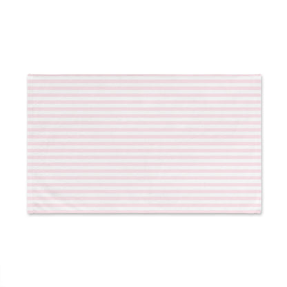 Coquette Pink and White Striped Hand Towel