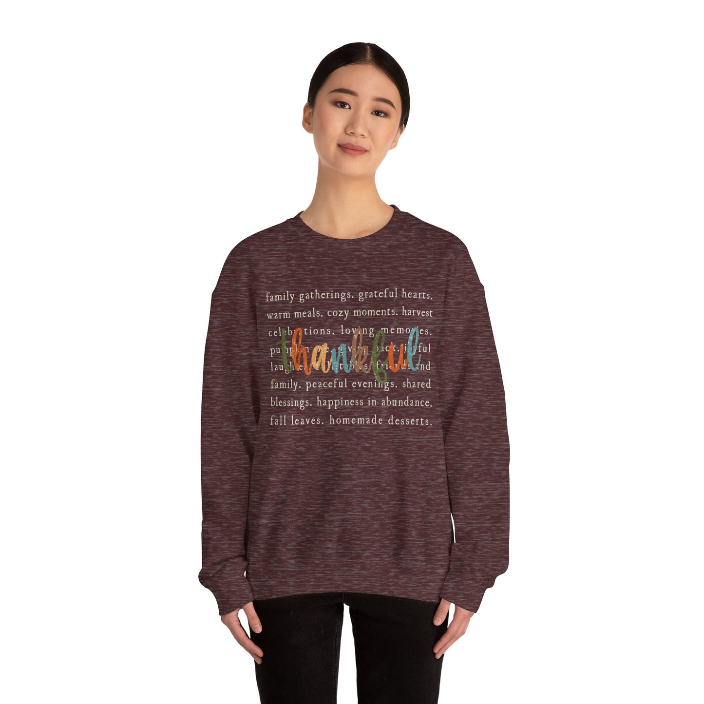 Thanksgiving Thankful Unisex Heavy Blend™ Crewneck Sweatshirt