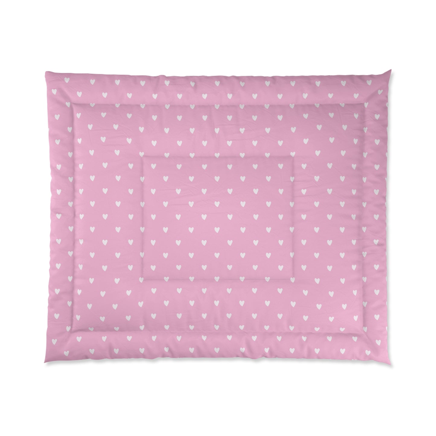 Girl's Pink Heart Comforter