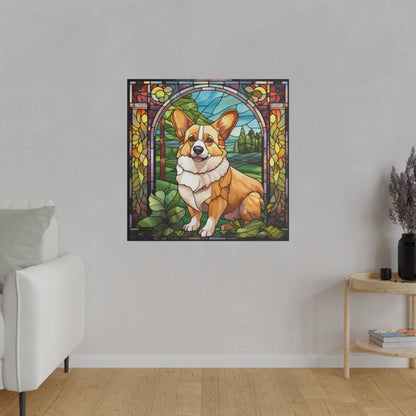 Corgi Wall Art Matte Canvas