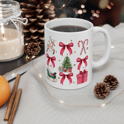 Coquette Christmas Ceramic Mug, (11oz, 15oz)