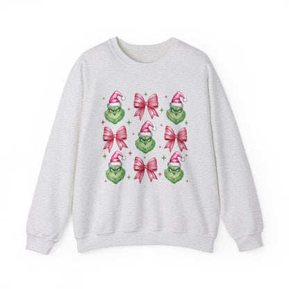 Coquette Grinch Christmas Sweatshirt