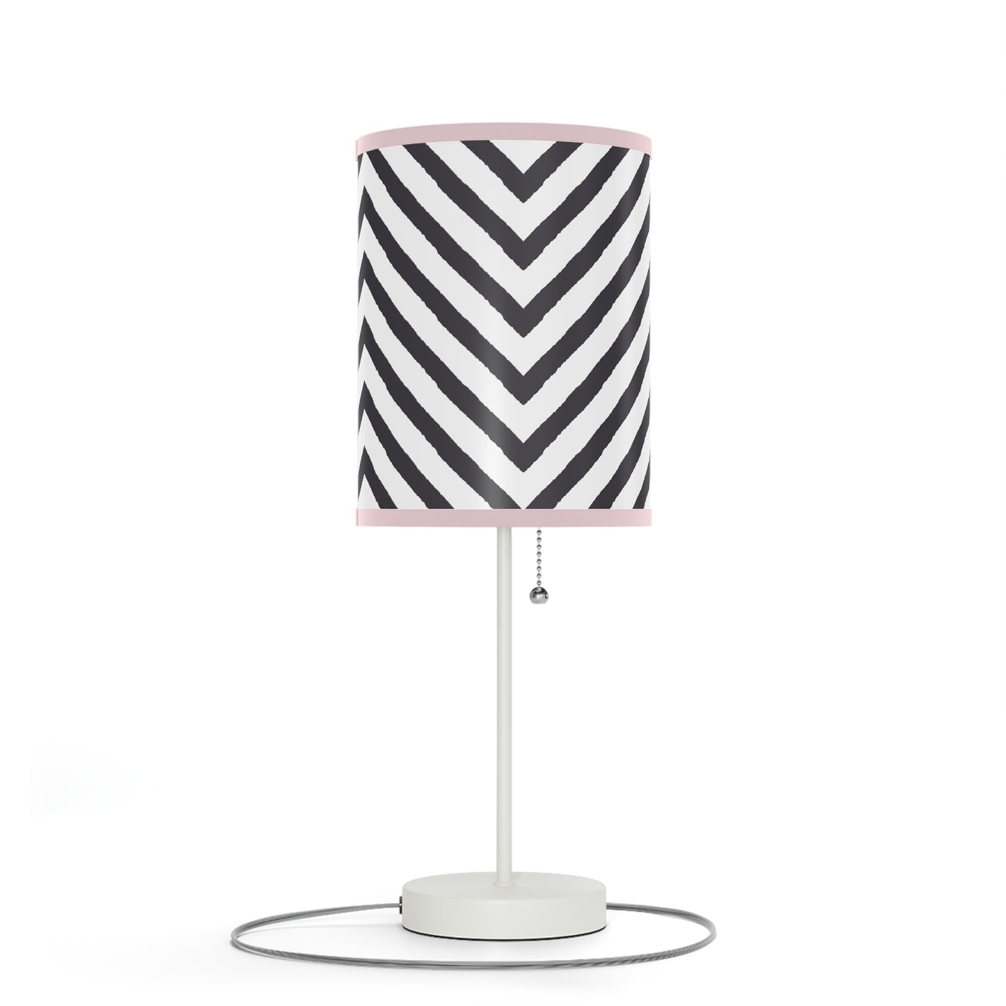 Black and White Striped Lamp