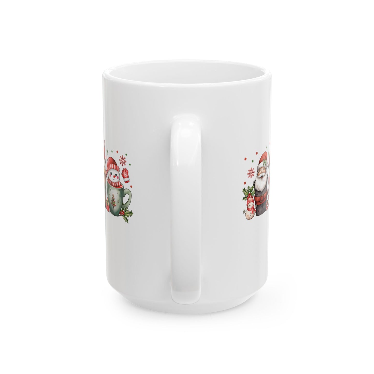 Christmas Santa & Snowman Ceramic Mug