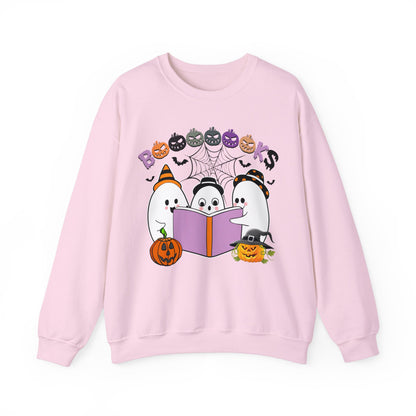 Cute Ghosts Reading Books Sweatshirt