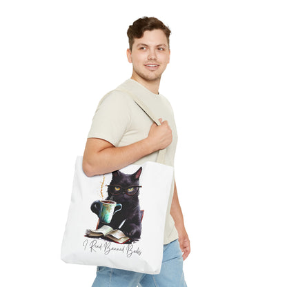 I READ BANNED BOOKS BLACK CAT Tote Bag