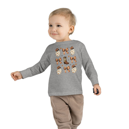 Coquette Cowboy Ghosts Toddler Long Sleeve Tee