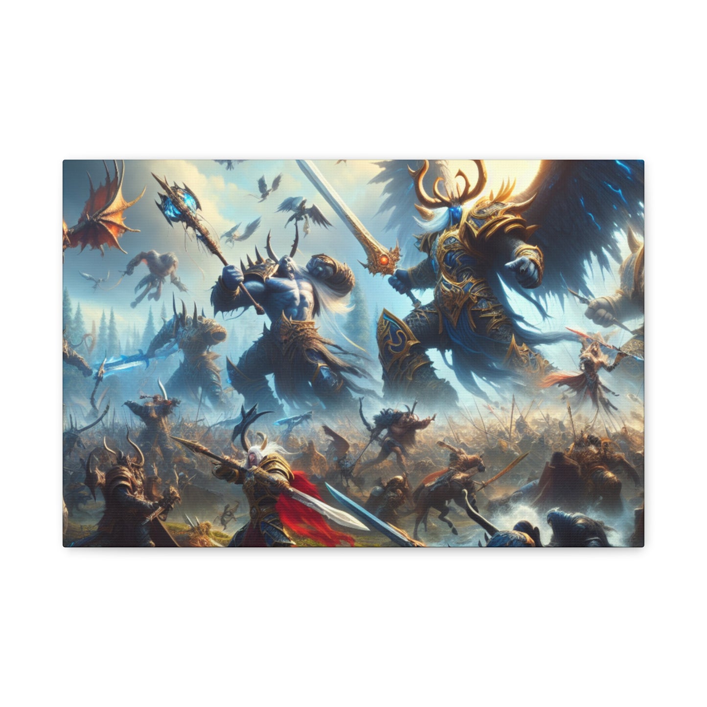 Epic DnD Battle Canvas Wall Art