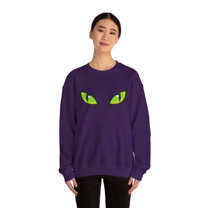 Spooky Cat Eyes Halloween Sweatshirt