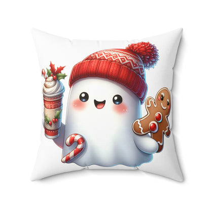 Christmas Ghost Square Pillow