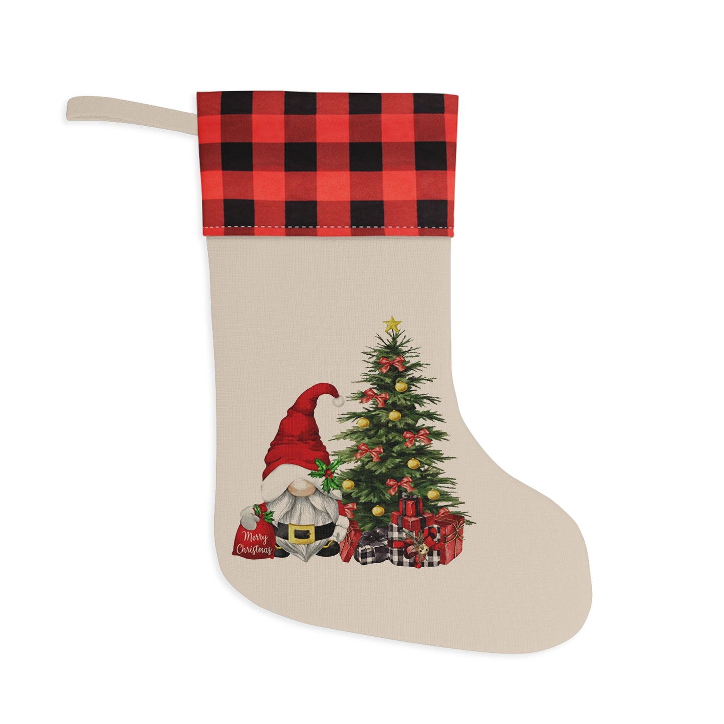 Gnome Santa Christmas Stocking