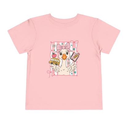 Cute Goose Toddler Back to School Tee