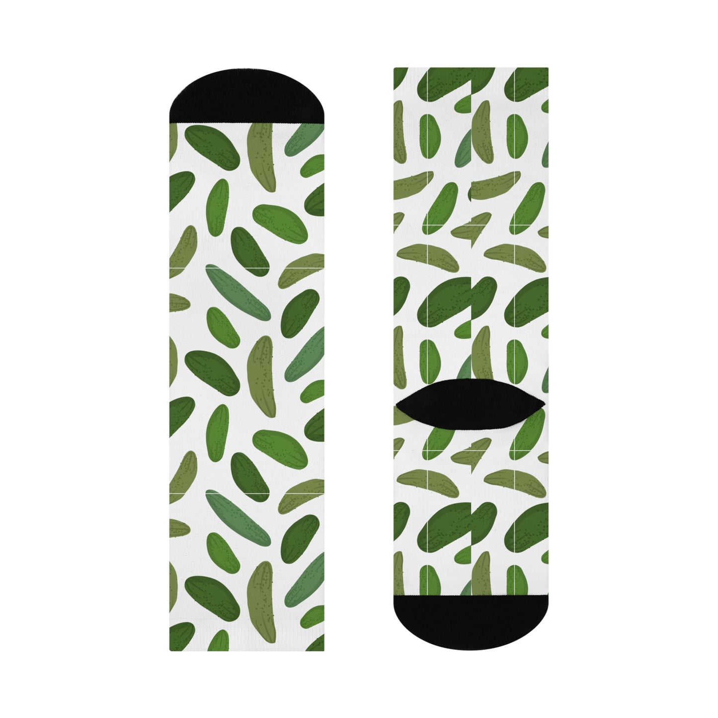 Funny Pickle Print Cushioned Crew Socks