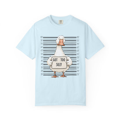 Funny Goose T-Shirt — 'Got Too Silly' Mugshot Graphic Tee