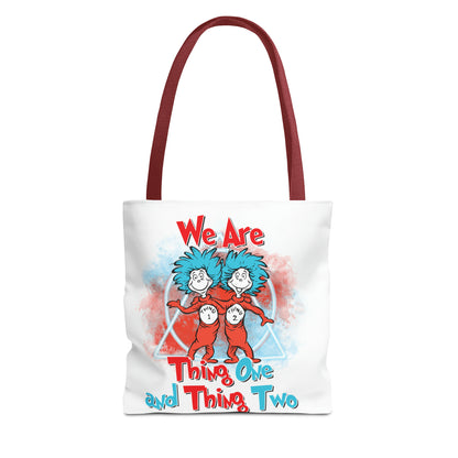 We Are Thing One and Thing Two Tote Bag (AOP)