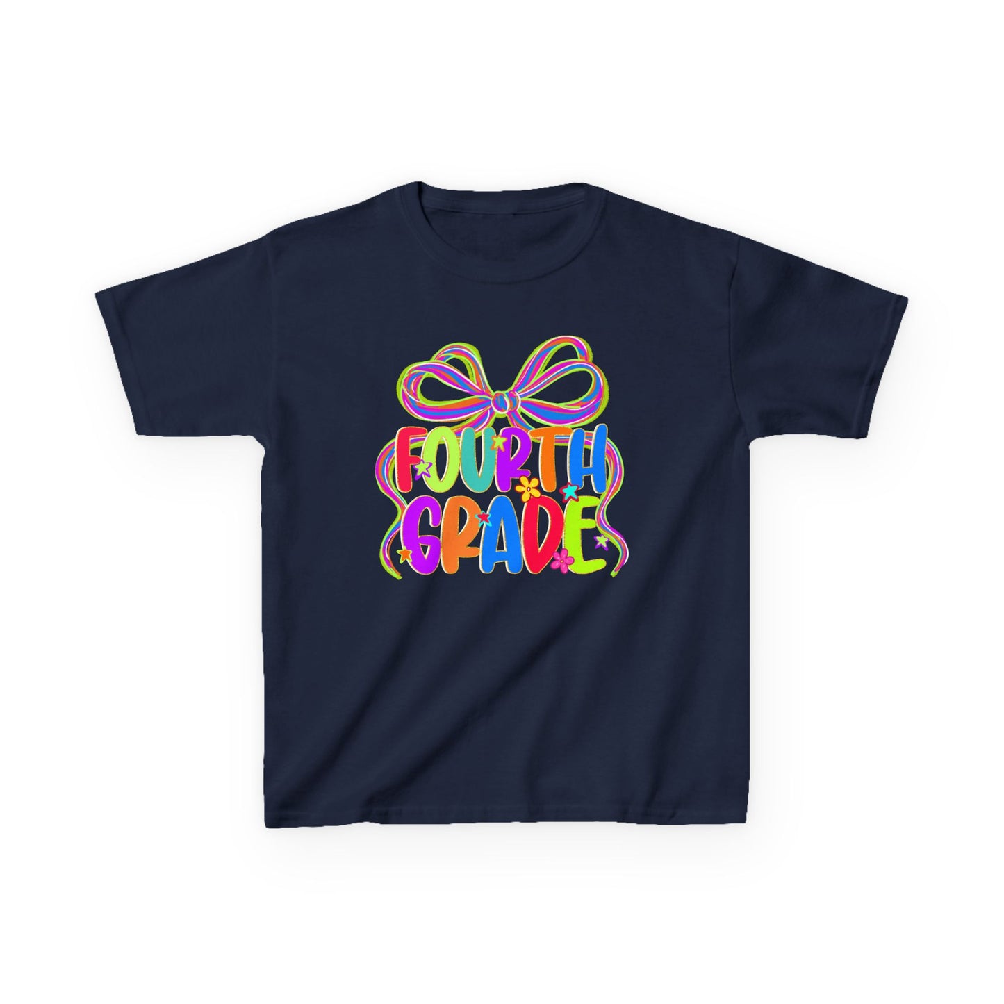 Neon Fourth Grade Back to School Kids Tee