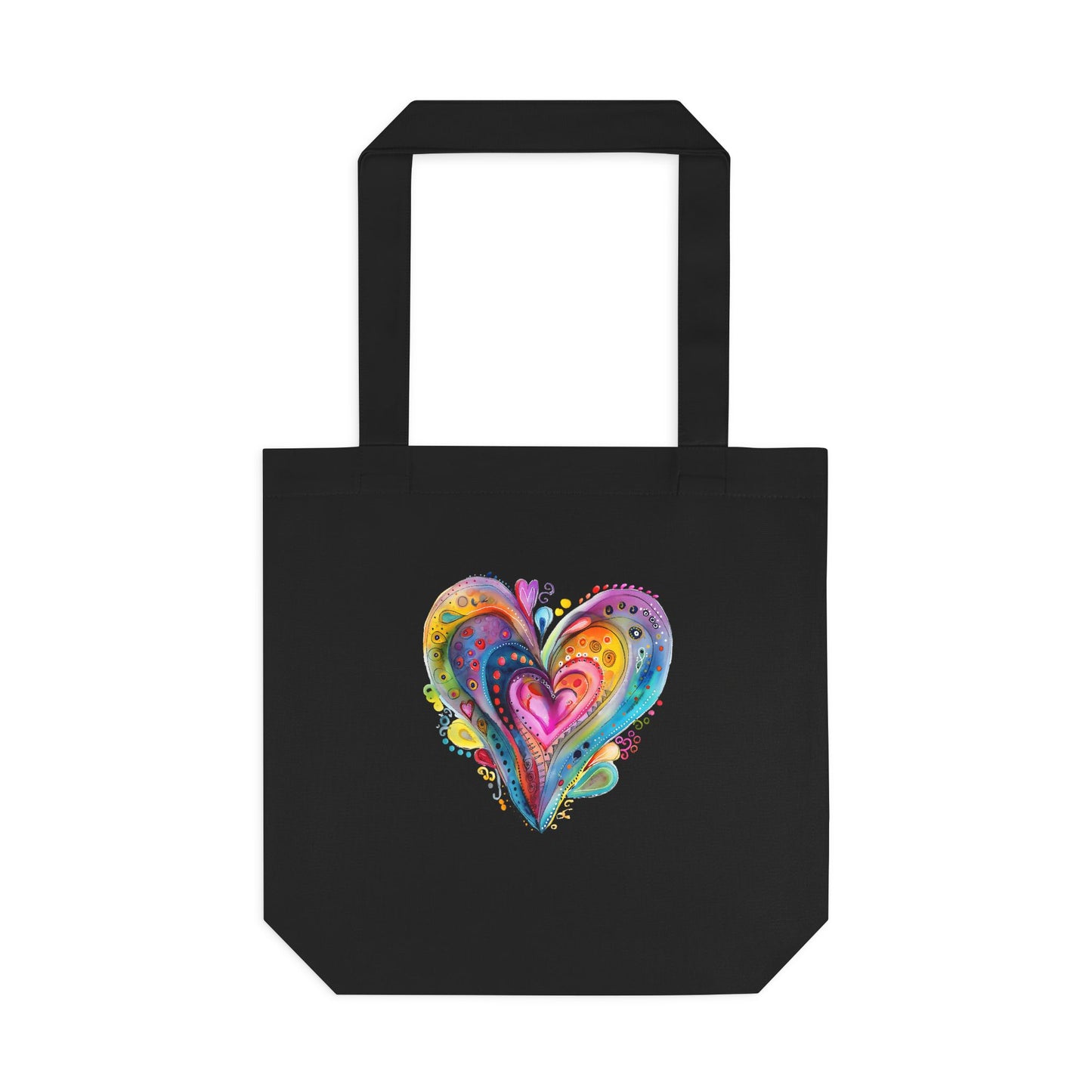 Colorful Heart Cotton Tote Bag