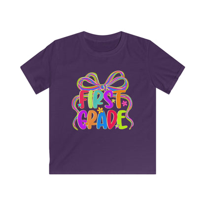 Neon Back to School First Grade Kids Tee