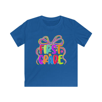 Neon Back to School First Grade Kids Tee