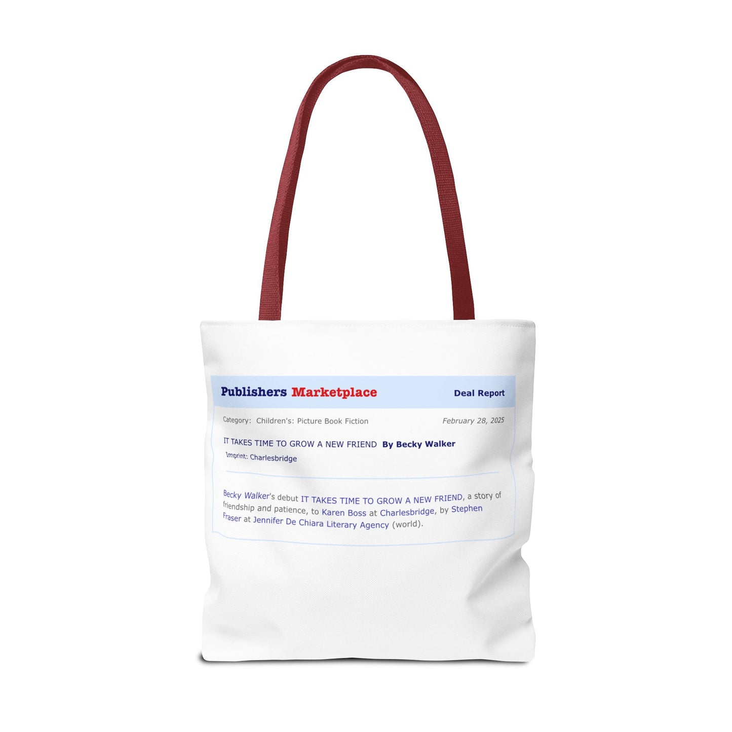 Tote Bag — Publishers Marketplace Announcement Tote