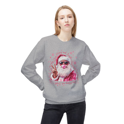 Funny Bubble Gum Santa Crewneck Sweatshirt