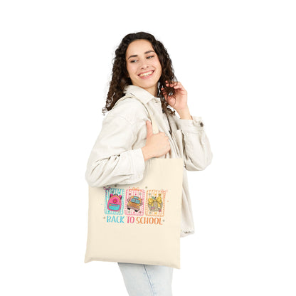 Eco- Friendly Back to School Cotton Canvas Tote Bag