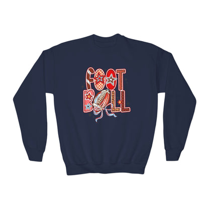 Cozy Fall Football Youth Sweatshirt