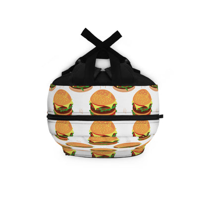 Funny Burger Print School Backpack