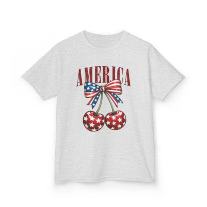 Cherry Patriotic 4th of July Kids Tee