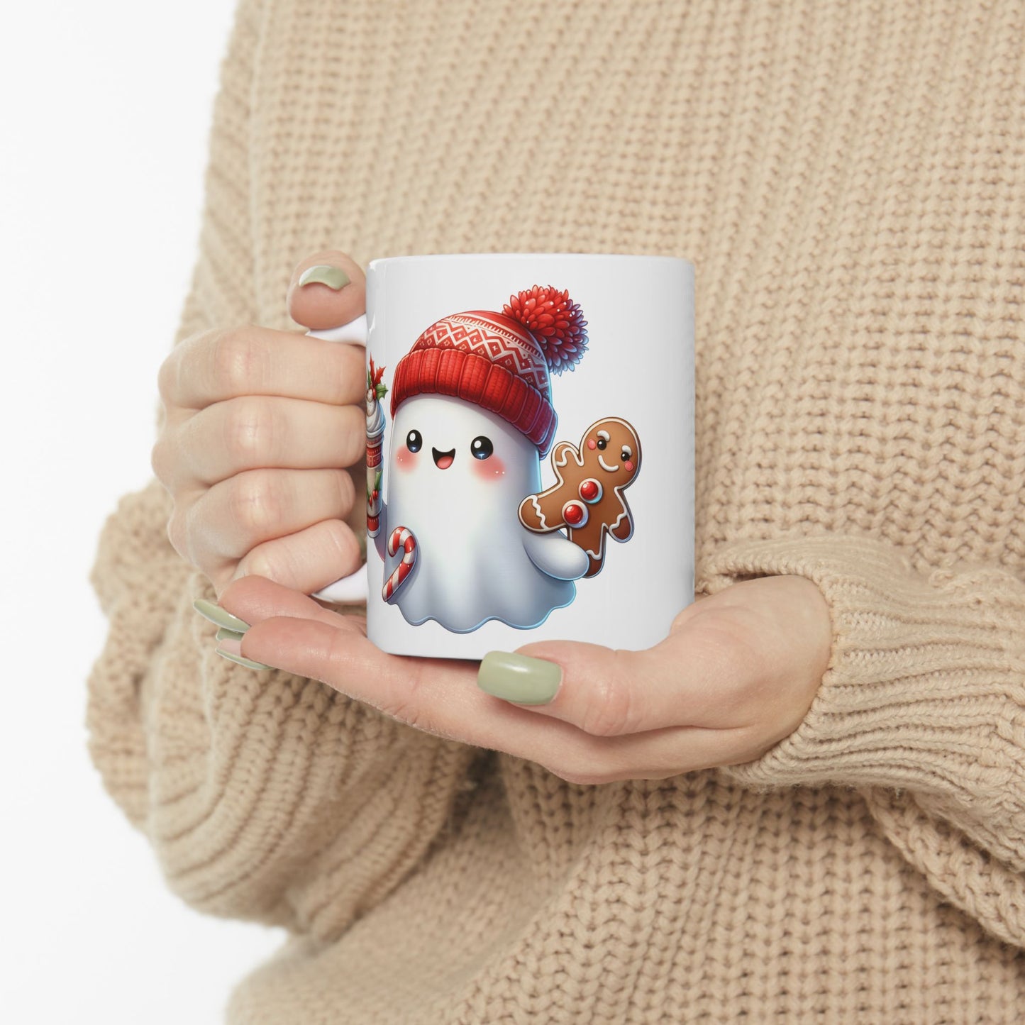 Christmas Ghost Ceramic Mug