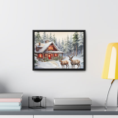 Snowy Cabin Canvas Wraps