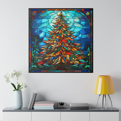 Stained Glass Christmas Canvas