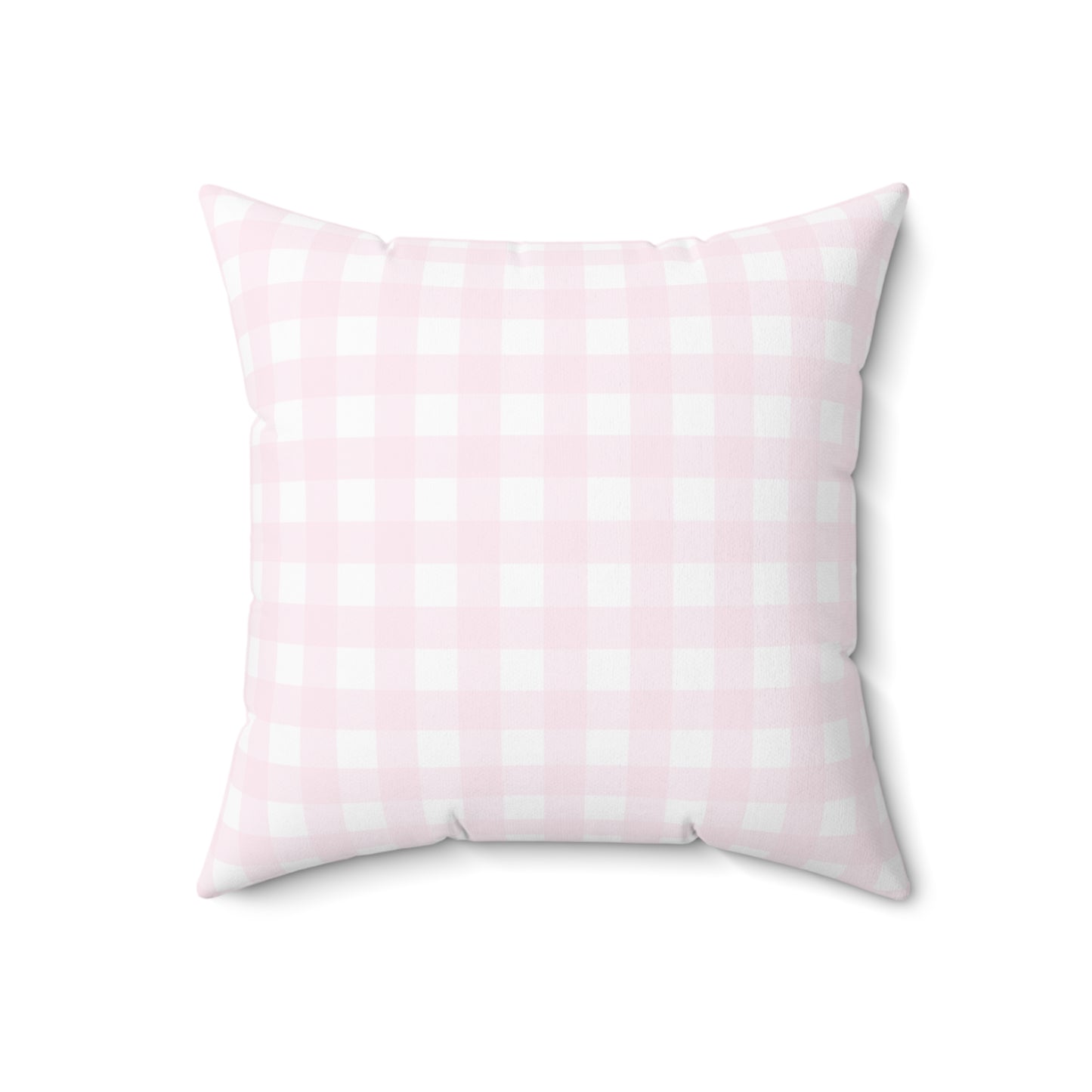 Coquette Pink Plaid Square Pillow