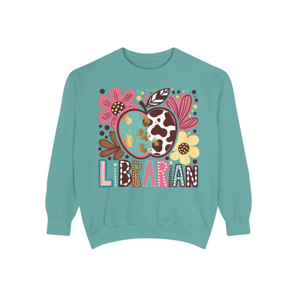 Librarian Floral Apple Sweatshirt