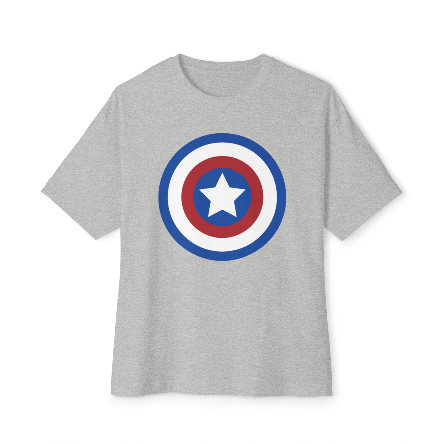 Captain America Shield 4th of July Unisex Oversized Boxy Tee