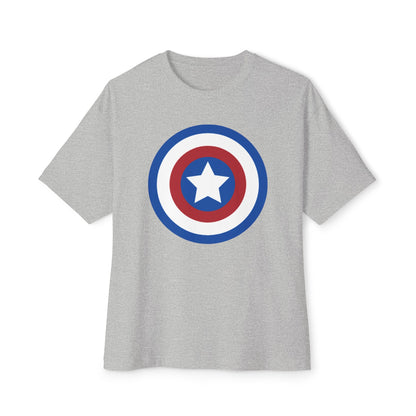 Captain America Shield 4th of July Unisex Oversized Boxy Tee